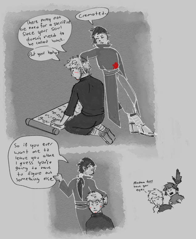 bird_memes's tweet photo. For #izunaweek2023 I took some of the prompts (ghost->edo tensei -> dirty work -> rebirth) and made them into a silly little comic https://t.co/GtbSeTgHZJ