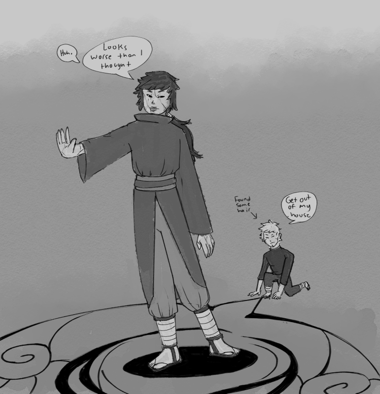 bird_memes's tweet photo. For #izunaweek2023 I took some of the prompts (ghost->edo tensei -> dirty work -> rebirth) and made them into a silly little comic https://t.co/GtbSeTgHZJ