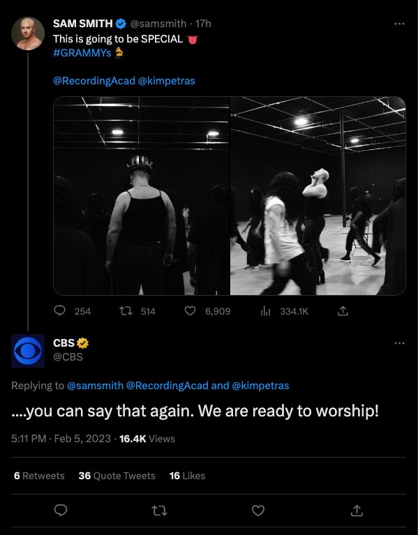 DivineProspect's tweet image. Next time you watch #CBS remember this tweet.

Where's #CancelCulture at for this? 

#SamSmith #Grammys #Unholy

The end is truly near. Time to guard up family 💪🏾

#LookToTheHills #WeOnlyWorship #Yah 

#DivineProspect #KHM #Culture #Community #Autonomy