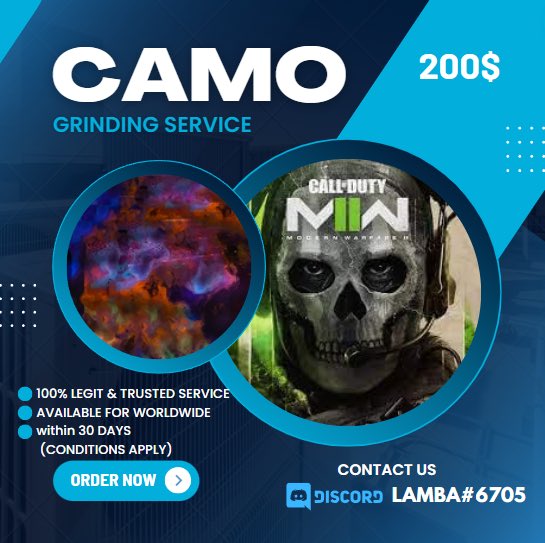Lamba_YT's tweet photo. Haven’t time to grind MW2 Camos , don't worry we are here to help you☺️
Discord - Lamba#6705
#warzone #ModernWarfare2 #charlieintel #CoDMW2 #camo #camogrind #TurkeySyriaEarthquake #SidKiara #AUSvsIND #gaming https://t.co/590SM5wd5R