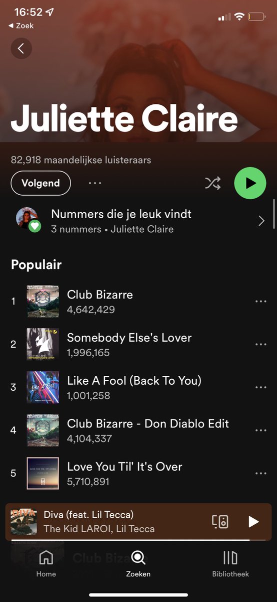 En ook nog eens een miljoen streams voor like a fool! Eerste song die ik ook zelf vocal produced heb 😳 mooi rijtje zo