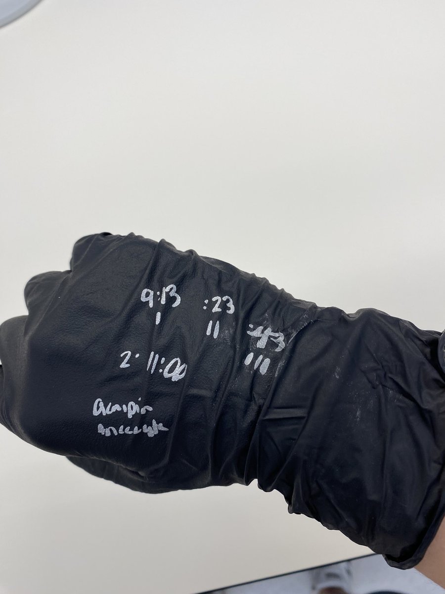 Being a 4th year graduate student is making the department buy silver sharpies for the sole purpose of being able to write on your gloves
