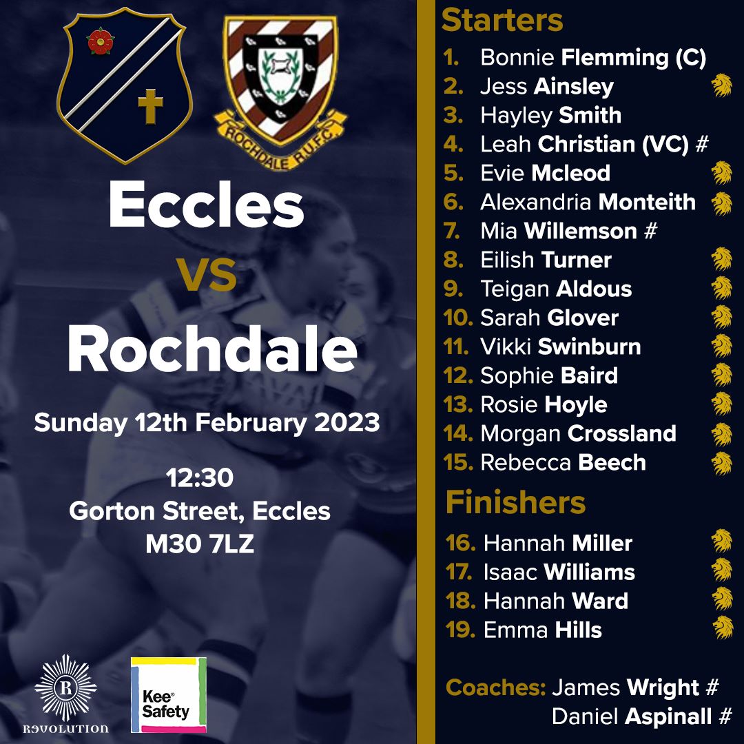 Another proud day for us on Sunday as our Ladies section field two teams again, showing the growing strength of the partnership we are developing with @SalfordUni @SalfordWomensRU #Homegrown 1XV @LeighLadiesRUFC v @EcclesLadies 1400 KO 2XV @EcclesLadies v @Rochdale_RUFC 1230 KO