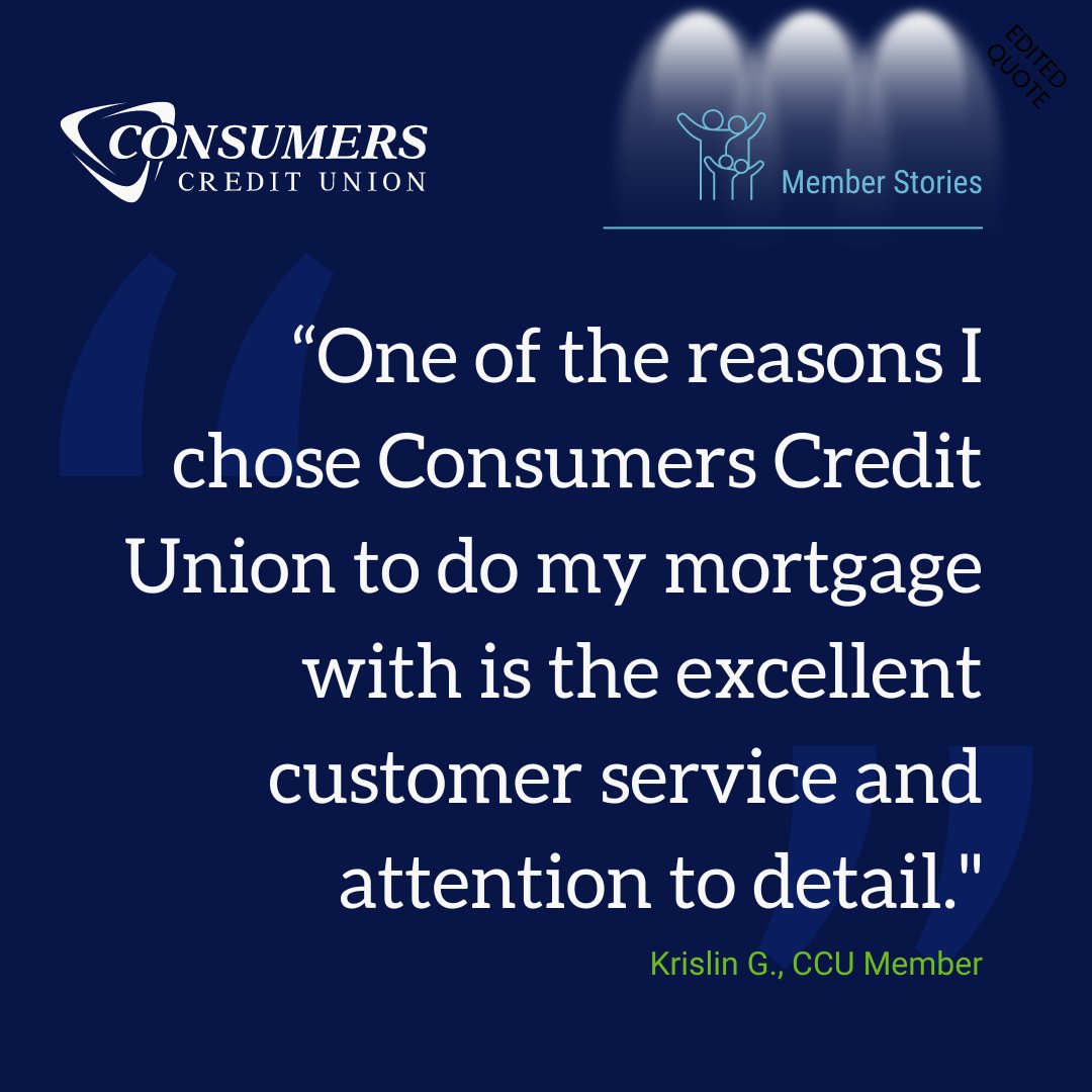 Since our founding in 1930, we’ve remained focused on the needs of our members with top-notch personal service. Thank you, Krislin!