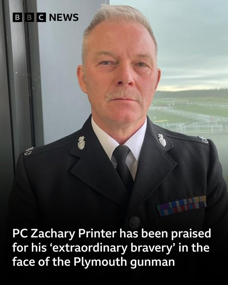 THREAD: This is PC Zachary Printer. On the day of the Keyham shooting, unarmed PC Printer ran towards the Plymouth gunman and tried to talk him down. Jake Davison had just shot and killed five people.