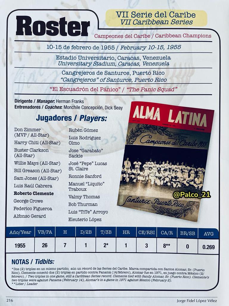Palco_21's tweet photo. Hoy;en Febrero 10 de 1955 #SanturceCangrejeros representando a PR🇵🇷 en la VII SERIE del CARIBE @ Estadio Universitario Caracas Venezuela 🇻🇪#ElEscuadronDelPanico #WillieMays #RobertoClemente #BusterClarkson #GeorgeCrowe #BobThurman cLibroElAstroBoricua 🇵🇷 👇🏼 https://t.co/yucWi15RIc