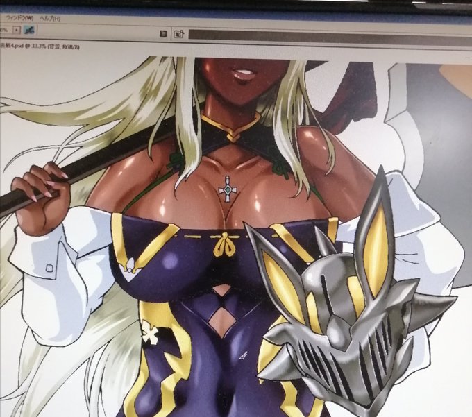 毎度肌のハイライトは緊張するな。黒いオネーチャンはあんまし経験がないので尚更。 