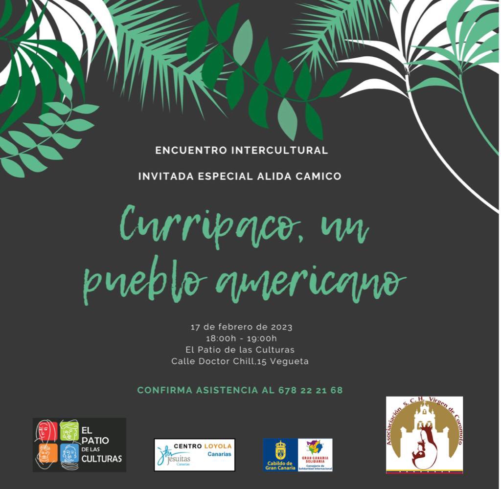 patiodelascultu's tweet photo. El @patiodelascultu y la Asociación S.C.H. ‘Virgen de Coromoto’ tienen el gusto de invitarte a una charla para conocerían formación sobre el pueblo Curripaco, de la mano de nuestra invitada especial Alida Camico, de Venezuela. !Te esperamos @CentroLoyLP #Venezuela #curripaco https://t.co/yoyhZYKML4
