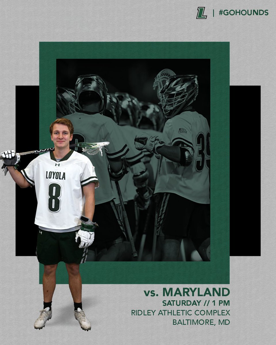 LoyolaMLAX's tweet photo. It starts tomorrow at Ridley!

🆚 Maryland
🗓️ Saturday, February 11
🕐 1:00 p.m.
📺 (@ESPNPlus) https://t.co/NkyHiL9q3O
📈 https://t.co/nNIuW8XulS
📰 https://t.co/F7cqLFLmMG

#gohounds | #ncaalax | #patriotmlax

@Patriot_Gameday | @NCAALAX | @LoyolaMaryland https://t.co/Gxbtv70ehm