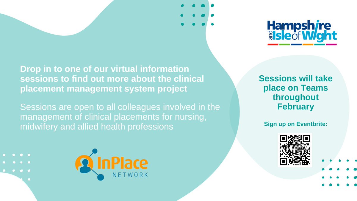 HIOW ICS - Clinical Placement Expansion Programme (@hiow_cpep) on Twitter photo Our Project Team are inviting HEIs to information sessions regarding the HIOW Clinical Placement Management System. If you request Nursing, Midwifery or AHP placements with Placement Providers in HIOW, please sign up here: eventbrite.co.uk/e/513986636867 <a href="/chiuni/">University of Chichester</a> <a href="/PlymUni/">University of Plymouth</a> <a href="/UWEBristol/">UWE Bristol</a> Our Project Team are inviting HEIs to information sessions regarding the HIOW Clinical Placement Management System. If you request Nursing, Midwifery or AHP placements with Placement Providers in HIOW, please sign up here: eventbrite.co.uk/e/513986636867 <a href="/chiuni/">University of Chichester</a> <a href="/PlymUni/">University of Plymouth</a> <a href="/UWEBristol/">UWE Bristol</a>
