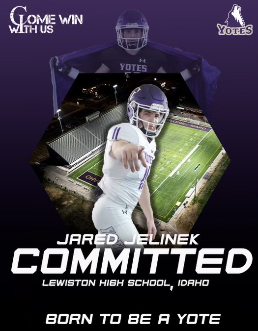 💯% Committed! Excited to announce that I will be continuing my academic and athletic career at the College of Idaho! Thank you to @coachB_Taylor and @Coach_Leon_IV for believing in me and giving me this opportunity! Go Yotes!🐺 @YotesFootball @LHSBengalsFB @1CAGaines @IEL_Media
