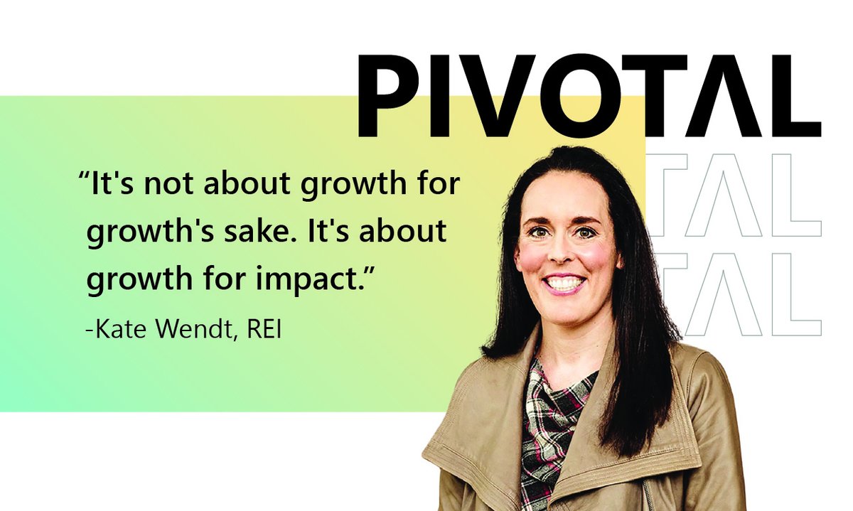 REI’s Kate Wendt shares how a pivotal decision impacted @REI’s commitment to their #triplebottomline (#peopleplaceplanet 🌍).  🎧 Learn what happens when people are empowered at work on PIVOTAL with @Microsoft Hayet Gallot:
ow.ly/46TW50MNu5o
#podcast #remotework