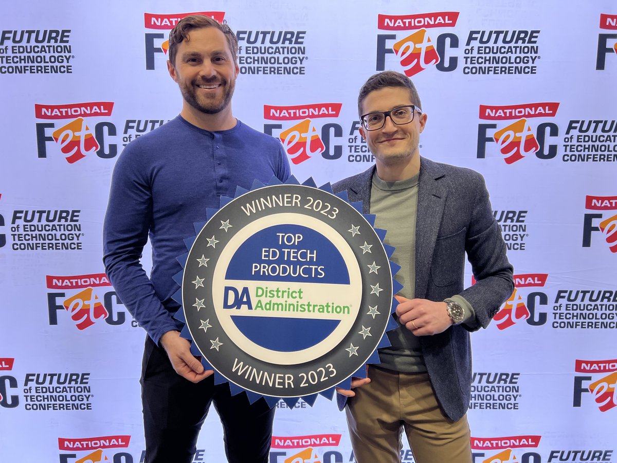 paperlearning's tweet photo. Our team had the pleasure of accepting our Top Ed Tech Product of the Year award by @DA_magazine at @fetc a few weeks ago! For more information on the award, check out our blog post: https://t.co/4ZnurPMZks https://t.co/O91CSK2UWI