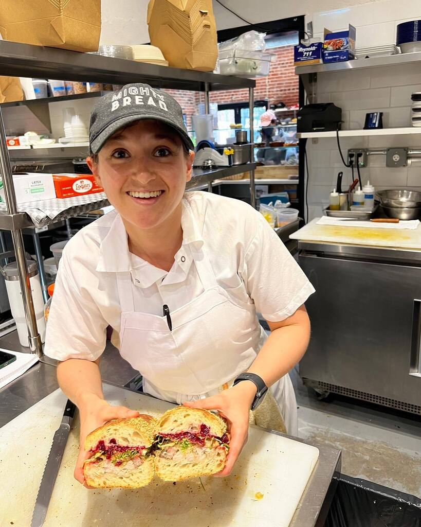 This is Sarah Dash, head chef here at Mighty Bread. Today is her 4 year anniversary at the bakery. We have grown so so much in those four years and it’s in no small part to her. I’m incredibly thankful for her dedication, hard work, and amazing talent. I… instagr.am/p/CofH_JGupV4/