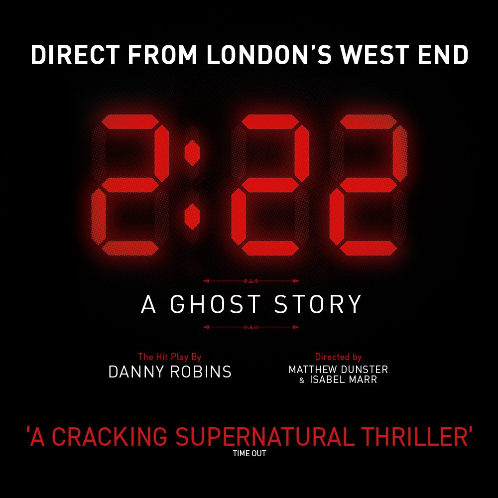 The West End hit <a href="/222aghoststory/">2:22 A Ghost Story</a> is hitting the road later this year spooking 20 theatres around the UK and Ireland.

Kicking off at <a href="/TheatreRBath/">Theatre Royal Bath</a> on 1st September.

Full dates here:
 222aghoststory.com/uk-tour-ticket…