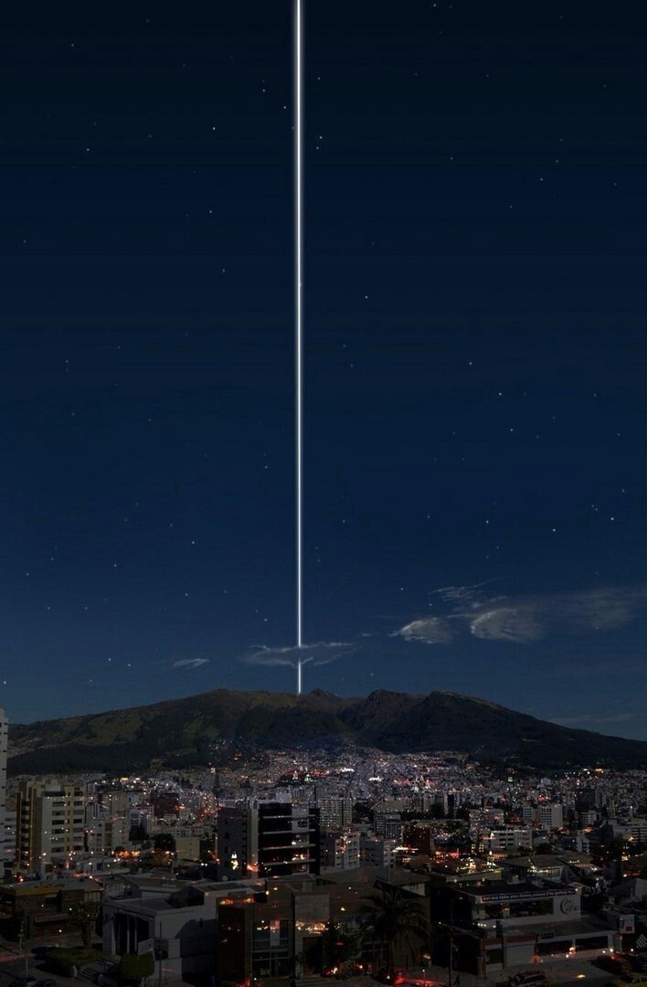 Так выглядело бы небо, будь у Земли кольца как у Сатурна