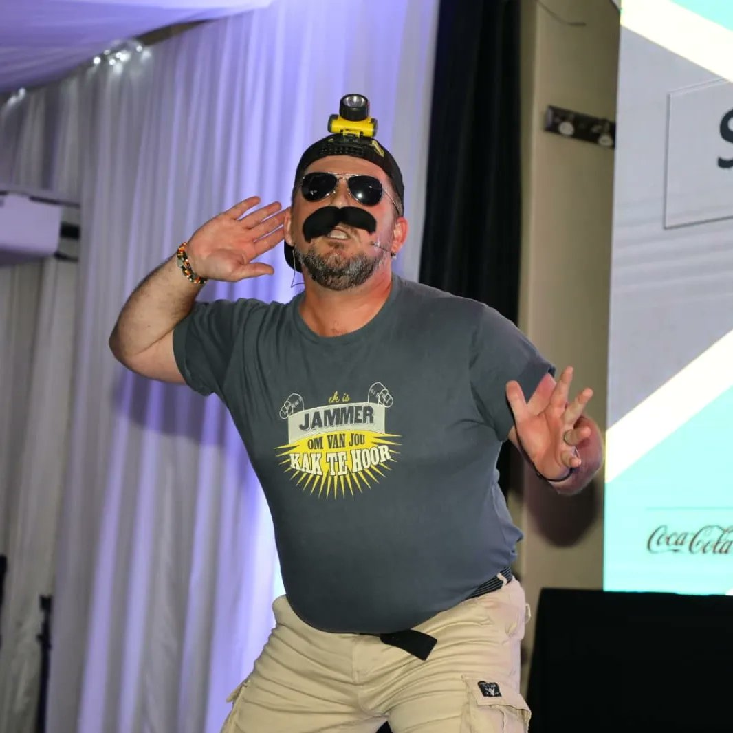GuyMcDonald's tweet photo. This is Eric Tricity. He should be the new Minister of Electricity! He finds the light in the dark, brings power to your day and delights audiences with his ... energy! 
Watt more do you want @GovernmentZA #MINISTEROFELECTRICITY #SONA23 https://t.co/jPkG3bU9Vr