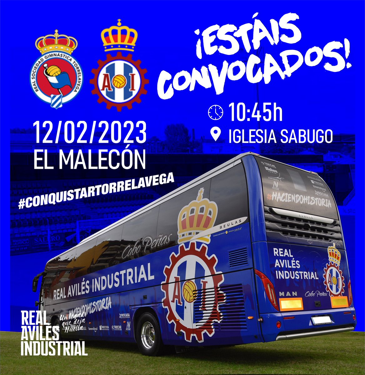RealAvilesInd's tweet photo. 📝 ¡ᗴՏTᗩ́IՏ ᑕOᑎᐯOᑕᗩᗪOՏ! 💙
💪 Seréis el jugador número 1️⃣2️⃣ 👏
🚌 ¡Habéis completado tres autobuses de 55 plazas cada uno! 🔝
⌚ El domingo, a las 10:45 horas, pasamos lista (salida: 11 horas)
📍 Iglesia de Sabugo
#ConquistarTorrelavega
#RealAvilésIndustrial 🔵⚪🔴 https://t.co/nw0Yo08abR