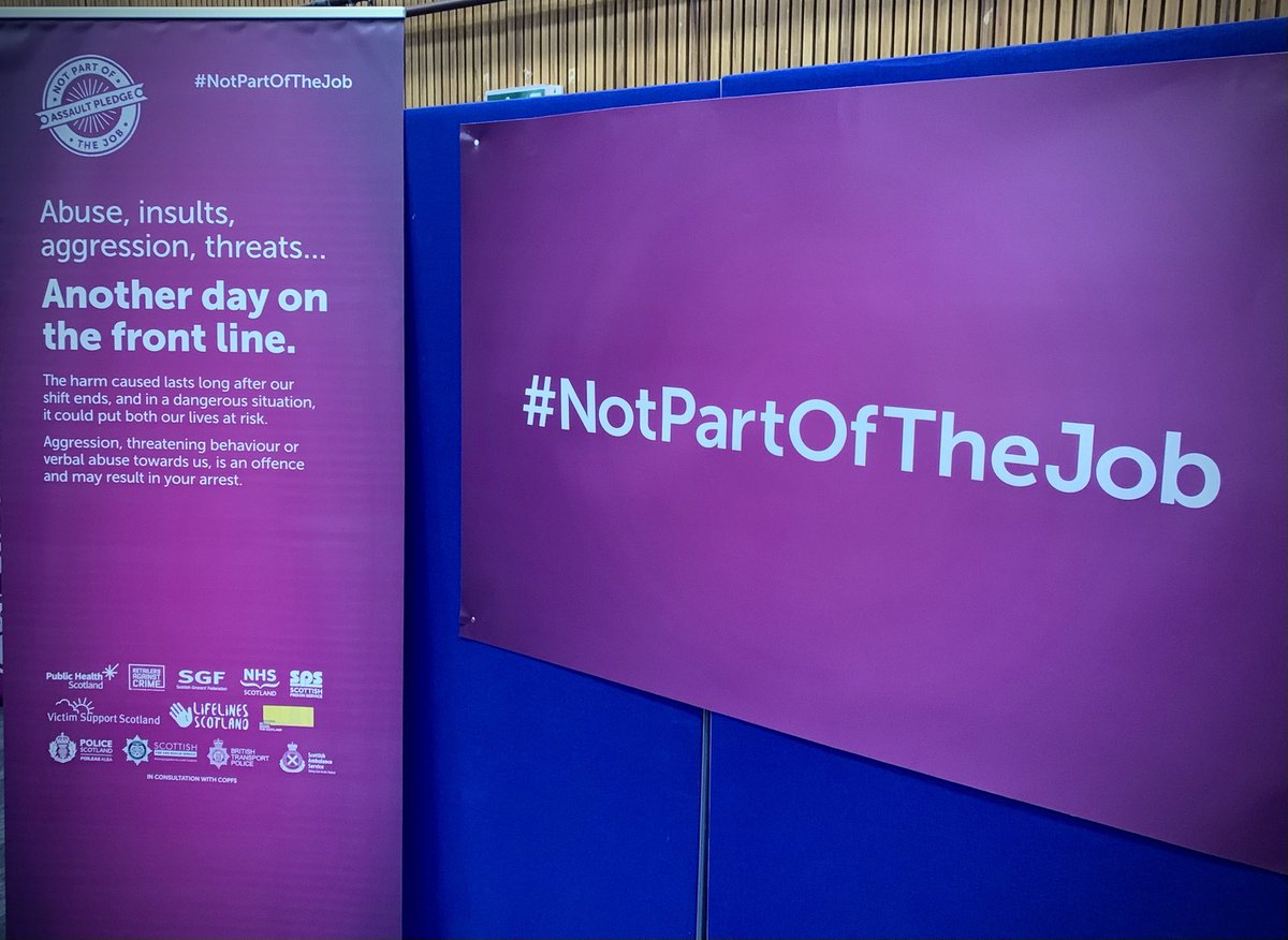 Pleased to support Your Safety Matters National Partnership Pledge @PoliceScotland College. Too many think it’s part of the job for front line workers to be assaulted. It’s never okay and this pledge leaves no room to explain or justify abuse. 
#NotPartOfTheJob