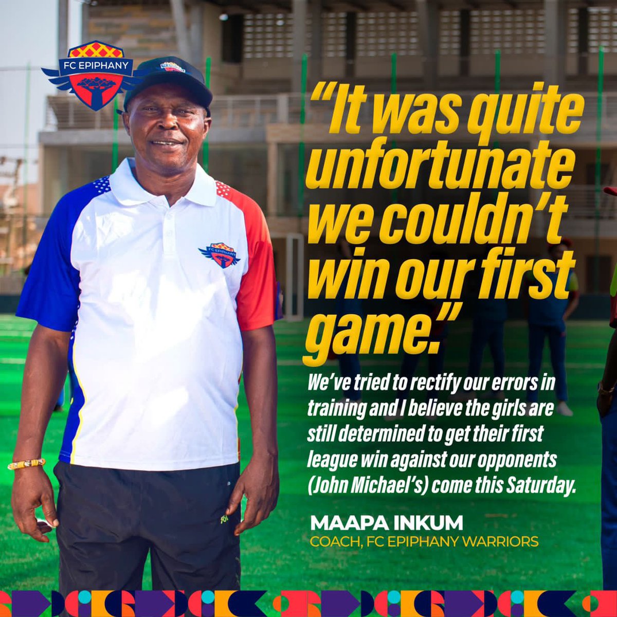 FC_Epiphany's tweet photo. 🗣️Our Gaffer speaks ahead of our early kick off on Saturday
#EpiphanyWarriorsFC #EWFC #FCEpiphany https://t.co/qetD46Ekjt