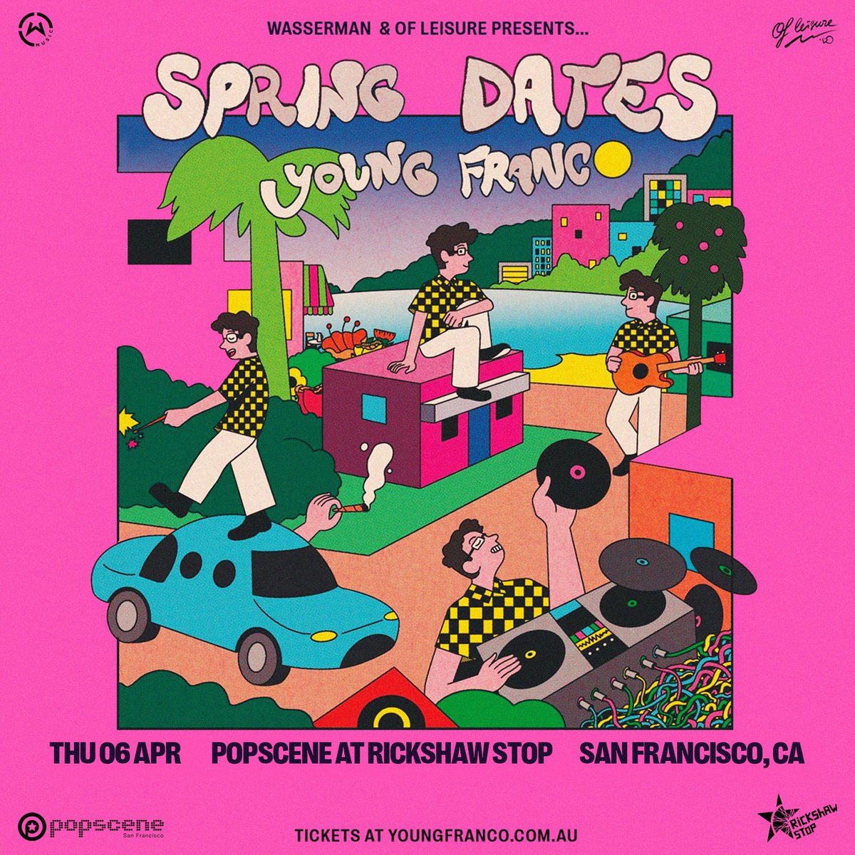 POPSCENE Presents (@popscenesf) on Twitter photo NEW POPSCENE SHOW ON SALE TODAY AT 10AM ๐จ
YOUNG FRANCO
((Bay Area Headlining Debut!))
Thursday, 4/6
<a href="/rickshawstopsf/">Rickshaw Stop</a>
<a href="/YNGFRNCO/">young franco</a>
GET TIX HERE ๐๏ธโฌ๏ธ
eventbrite.com/e/529786544817 NEW POPSCENE SHOW ON SALE TODAY AT 10AM ๐จ
YOUNG FRANCO
((Bay Area Headlining Debut!))
Thursday, 4/6
<a href="/rickshawstopsf/">Rickshaw Stop</a>
<a href="/YNGFRNCO/">young franco</a>
GET TIX HERE ๐๏ธโฌ๏ธ
eventbrite.com/e/529786544817