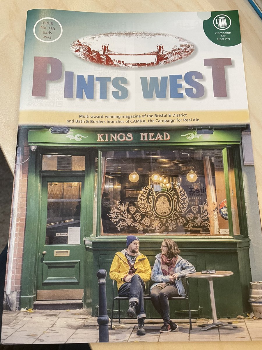 #famous #FrontPage #CoverStars #PintsWest #KingsHead #BackOnSoc  #Bristol #pubs #LoveYourLocal #cheers 🍻💚👑