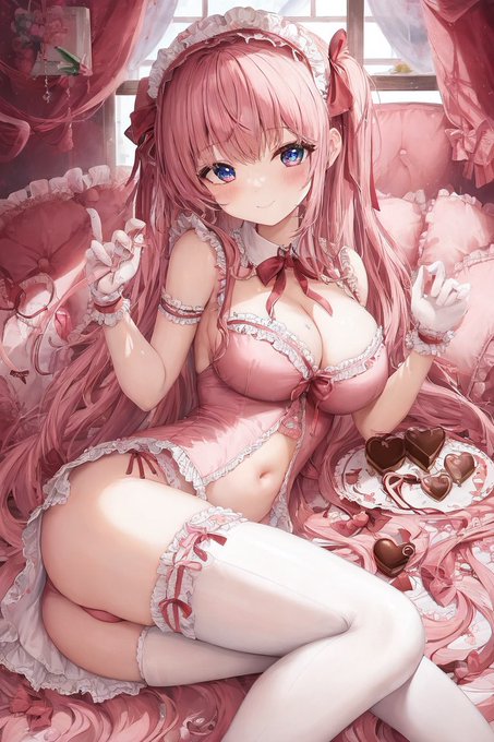 もうすぐバレンタイン
AI
#バレンタインイラスト 
#バレンタイン 