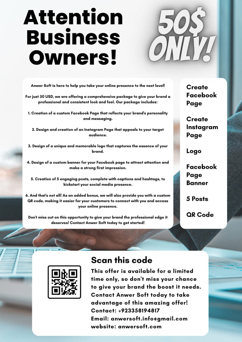 anwer_soft's tweet image. Our mission is to create and present your vision on the website in the most unique and pleasing way. Click here anwersoft.com #graphicdesigning #graphicdesign #webddevelopment #appdevelopment #createwebsite #facebookbanner #muchmore