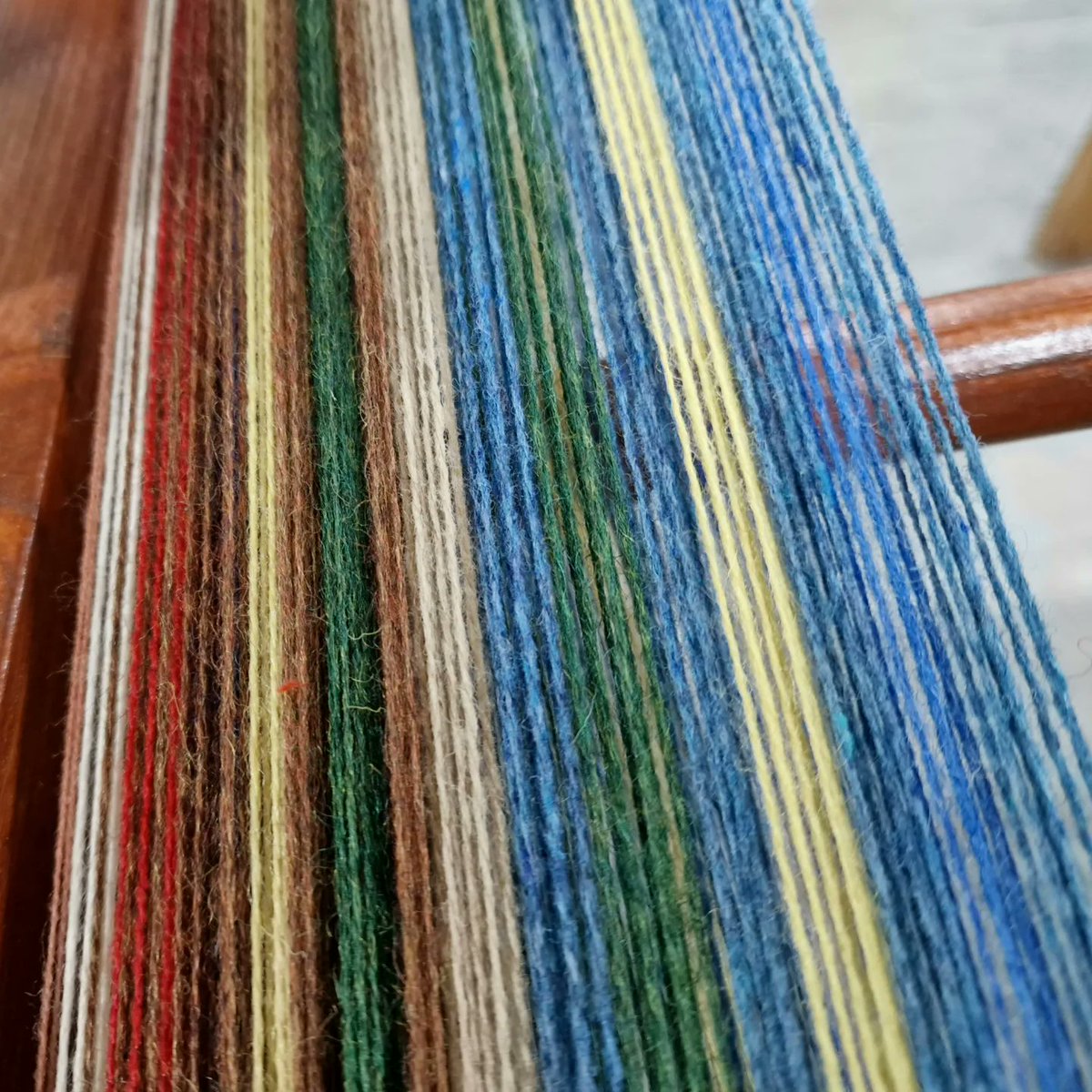 WovenByHand's tweet photo. It was wk 2 of the Intermediate Weaving Course @sunnybankmills last night and participants were learning how to make their own warps. Love their designs.
#learningtoweave #weaving #dobbylooms #agnissmallwood #weave #warps #colour #designing #weavingcourse #participantswork https://t.co/535pKzNM7X