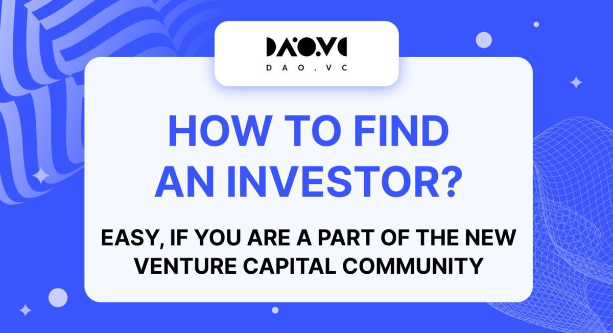 It's all about match! ❤️

With the new Social Network by DAO.vc - projects find investors by love, and we've made sure it is easy, and saves you a lot of time.

More details: t.me/DAOVC/40