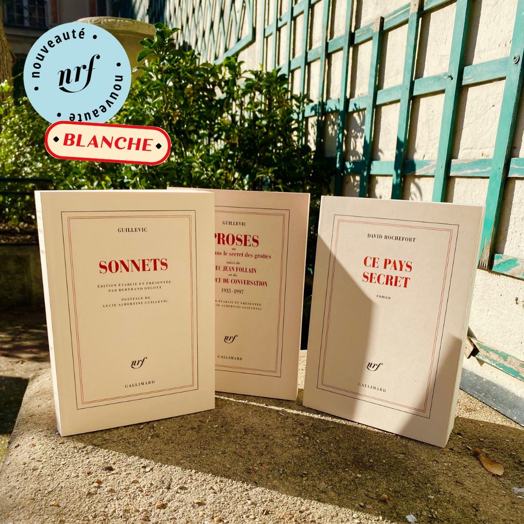 Gallimard's tweet photo. 🔥 #NOUVEAUTÉS
Accompagnez votre dimanche des mots d'Eugène Guillevic et David Rochefort, les auteurs de trois nouveautés de la semaine en #CollectionBlanche !
https://t.co/FvRIg96cpy https://t.co/uvh1C27awT