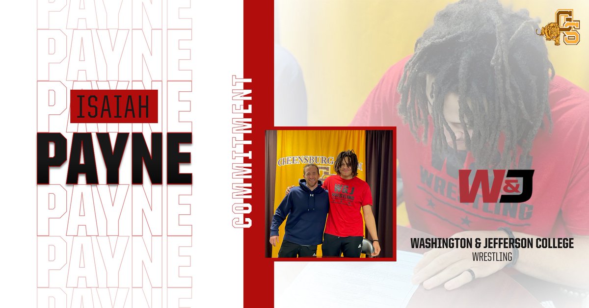 GS_SportsUpdate's tweet photo. Congratulations to Golden Lion Isaiah Payne for his commitment to Washington &amp; Jefferson College to continue his academic and wrestling careers.  Isaiah will major in Spanish Education https://t.co/hfuLr607co