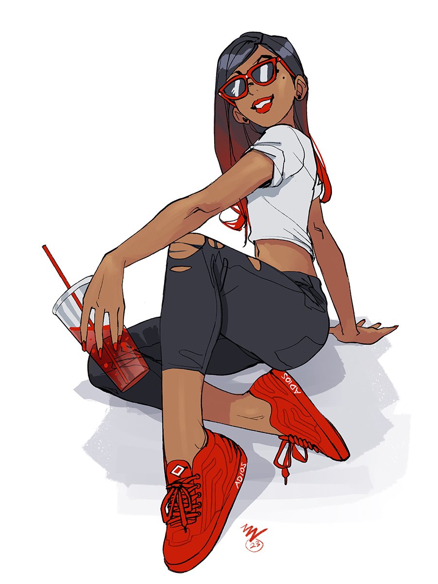 「red shoes  」|𝕍𝕒𝕤𝕙𝕪のイラスト