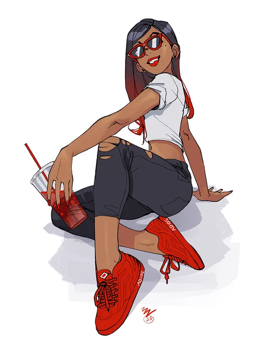 red shoes  