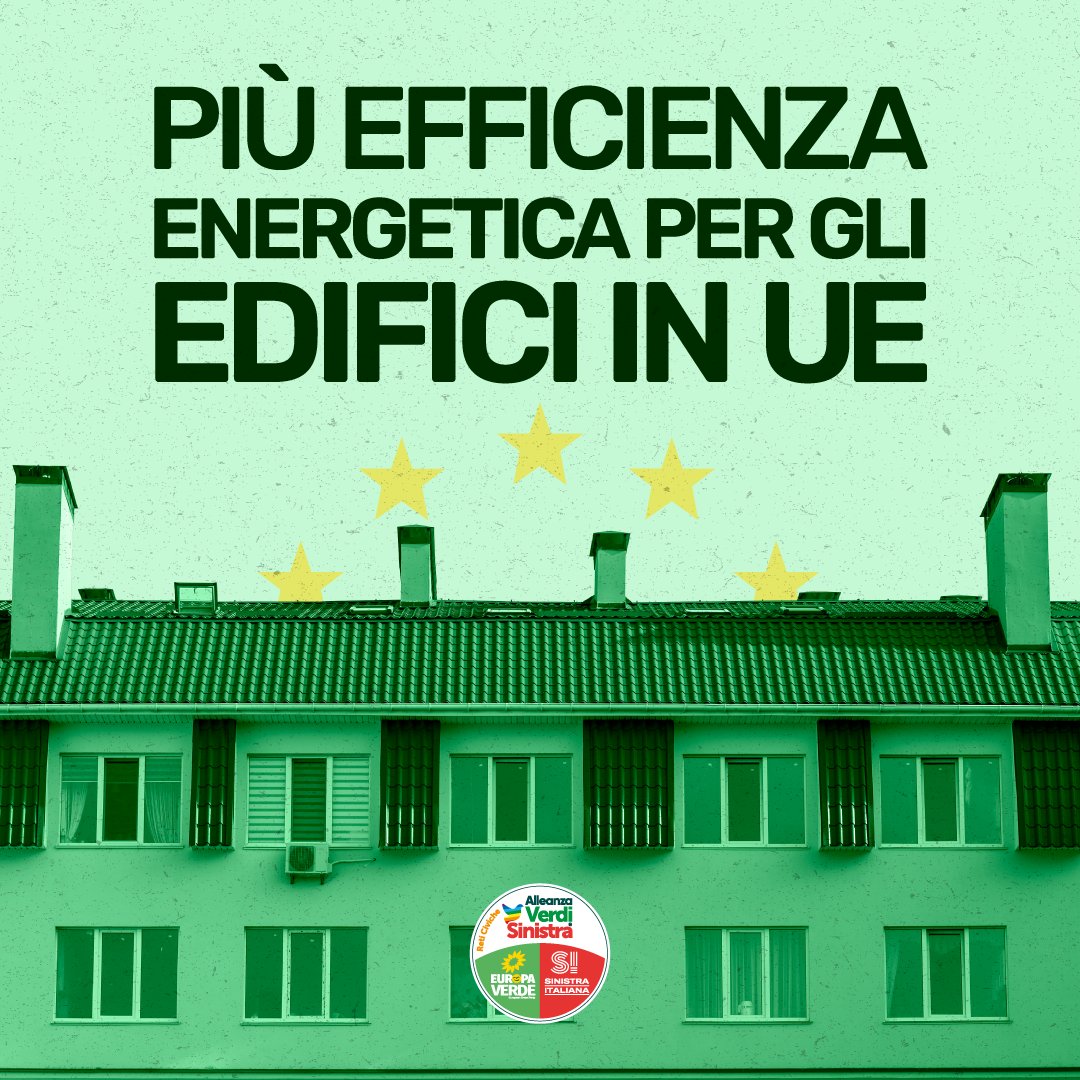 BUONE NOTIZIE 🎉🌎
La Commissione Industria del PE ha sostenuto la Direttiva #CaseGreen e l'aumento dell'#efficienzaenergetica con lo scopo di:
-per combattere la povertà energetica
-ridurre la dipendenza dai fossili e le #bollette
-raggiungere gli obiettivi climatici.
#Gogreens!