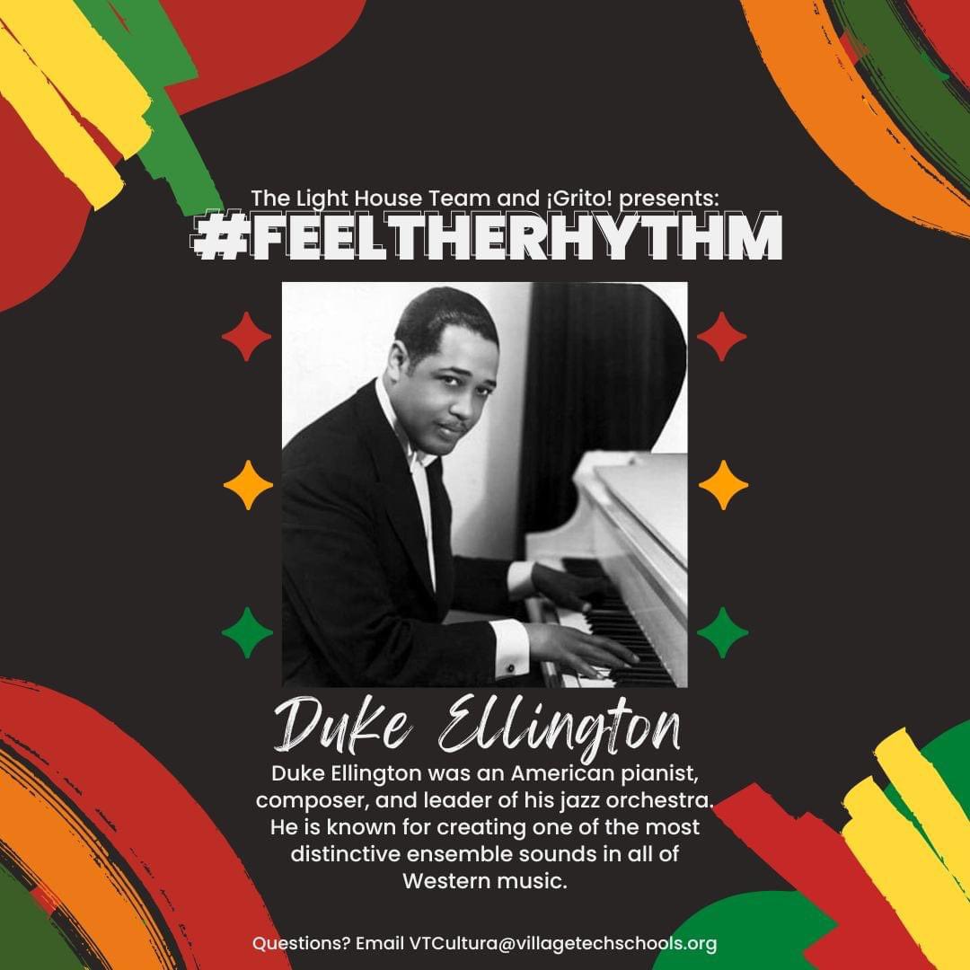Village_Tech's tweet image. #FeelTheRhythm with VT&apos;s Black History Month tribute to Duke Ellington! #VillageTech #BlackHistoryMonth