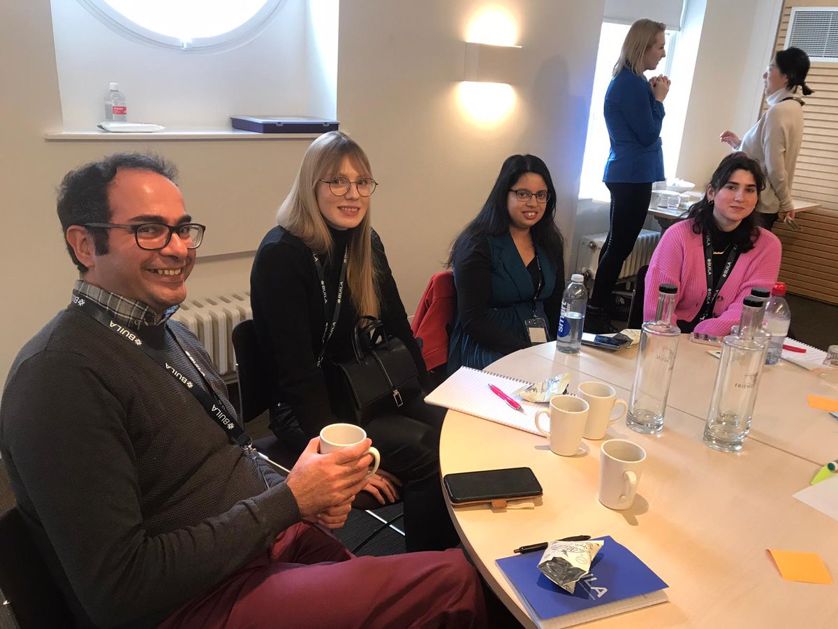 BUILAcommittee's tweet photo. Lots of smiling faces at our New to the Sector: International Recruitment 101 training today!
๐Friends House, London with BUILA Executives @stuarteaster and Jasmine Bual and @BritishCouncil's John McNamara.
#BUILATraining https://t.co/EY7EwEYuqy