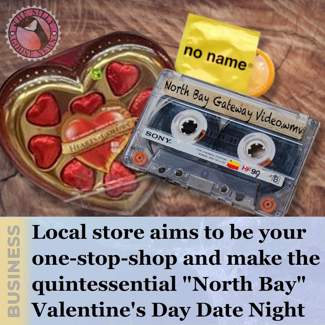 'I know the song has become something of a meme to certian groups in North Bay, but it's got a rhythm that really helps with.. well... you know.'
#NorthBay #Gateway #Ontario #Dollarama #tapecassette #NothernOntario #Canada #ValentinesDay #Satire #news #SupportLocalSatire #Comedy