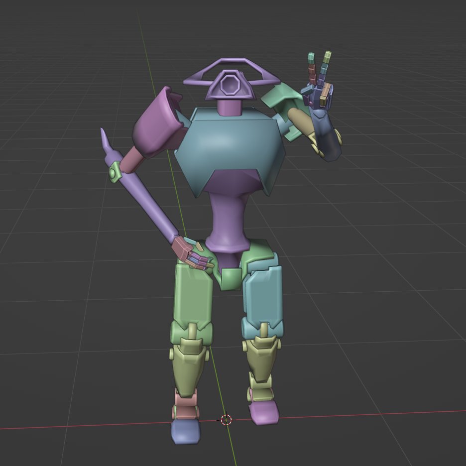 WhatGameStudio's tweet image. Let me introduce Unit 01  ! The first born of mechas we can pilot ! 
I just finished the rigging ! 🦴🦴
Next a basic walk cycles
#blender #blender3d #3d #indiegame #indiedev #mecha #robot