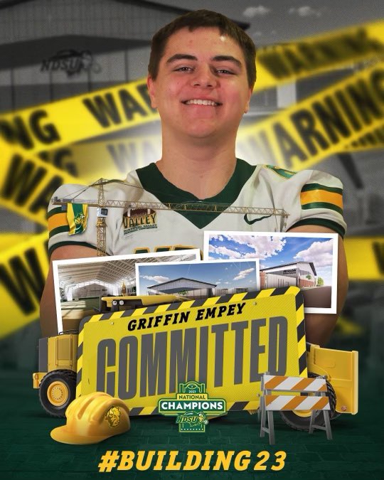 griffinempey's tweet photo. COMMITTED!!! πππ¦¬
#GoBison #BisoNation #Building23 https://t.co/COV0m80MlI