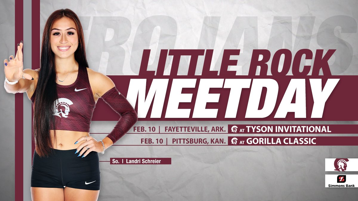 It's MEET DAY for #LittleRocksTeam ⚔️ and this weekend the theme is Divide &amp; Conquer! 

🆚 Tyson Invite
📺 SECN+ | es.pn/3HXU6uu
📊 bit.ly/3RMQAYj
🎟 bit.ly/3HRPVjv

🆚 Gorilla Classic
📺 ($) bit.ly/3HOcDsR
📊 bit.ly/3xeryI2