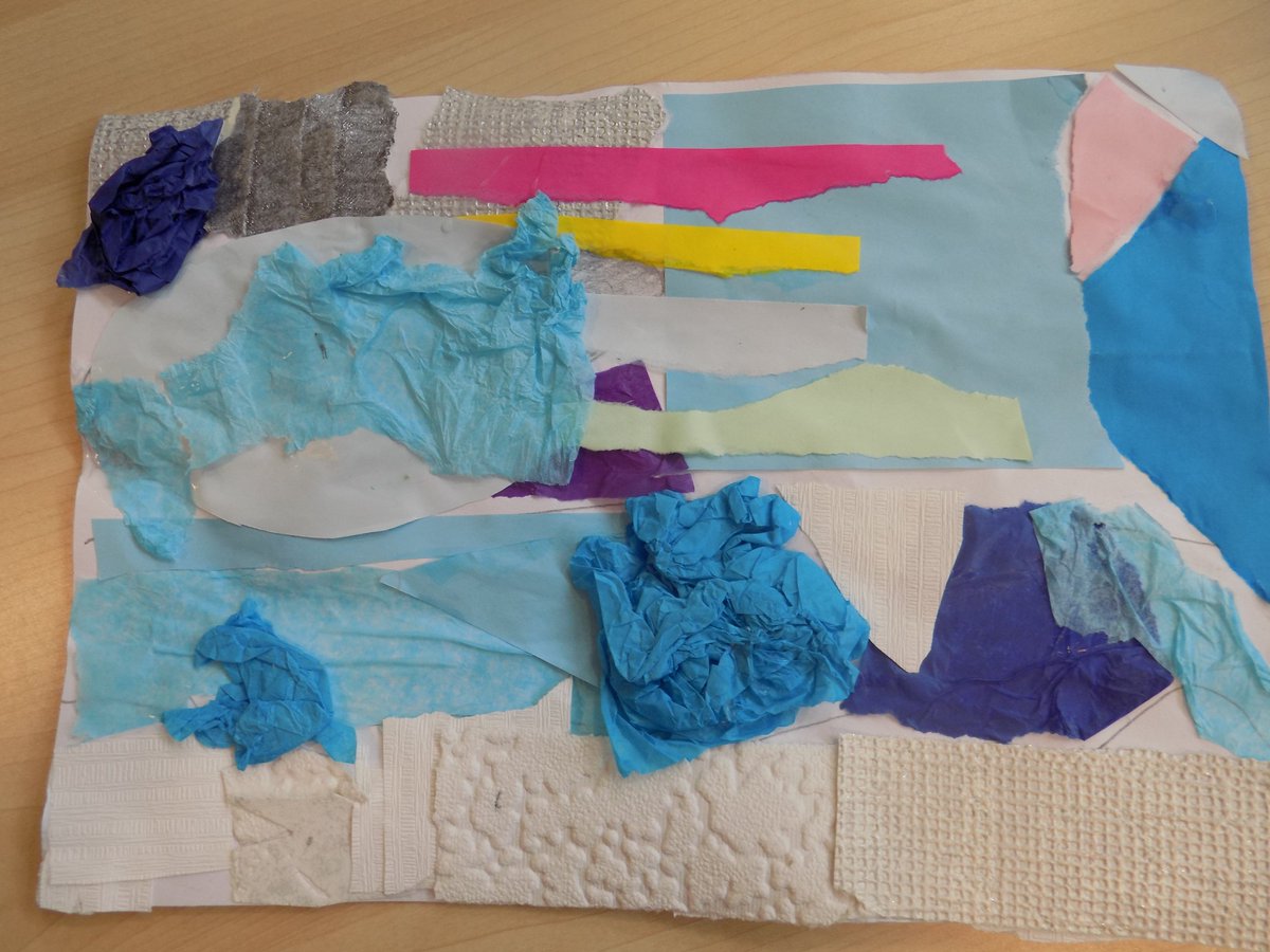 GreenleasSchool's tweet photo. This week, Year 1 finished their Polar Landscape collages, using many techniques including ripping, layering and cutting paper. https://t.co/q0YIJdN0WL