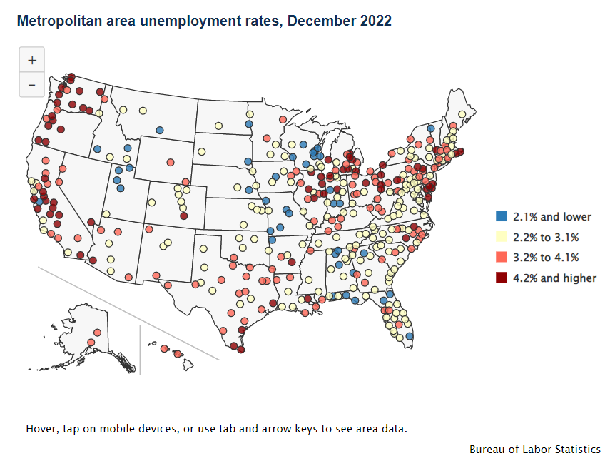 BLSLabor Statistics on Twitter "Madison, Wisconsin, had the lowest