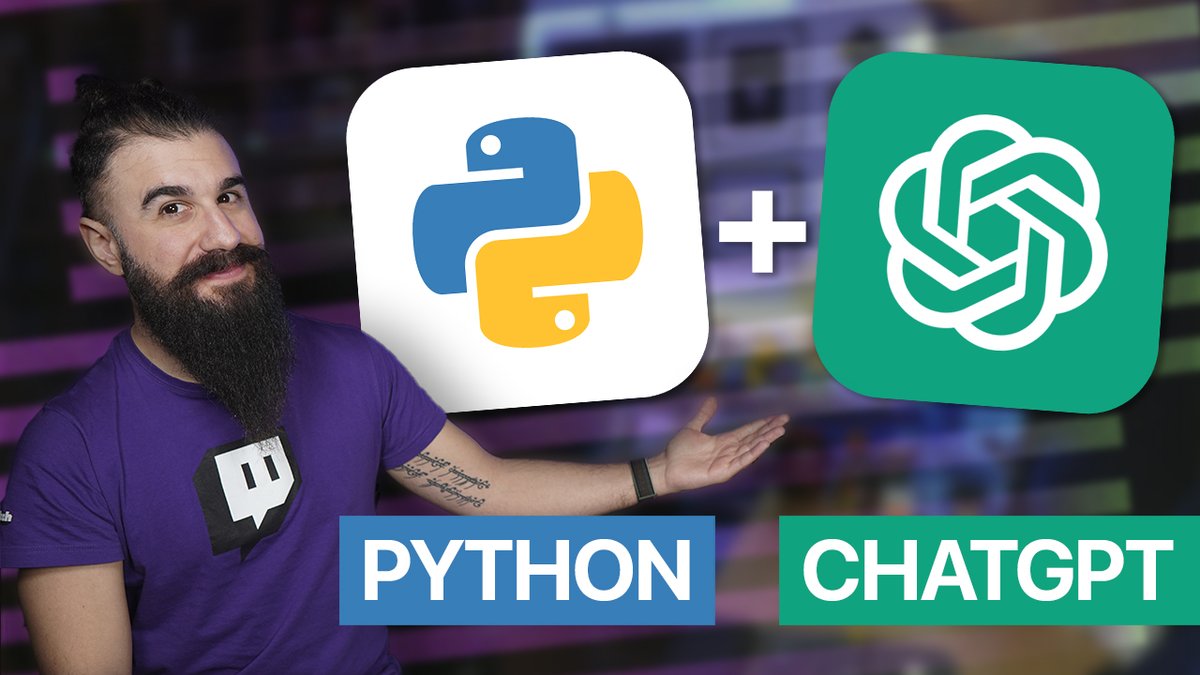 ¡Me encanta ChatGPT!
¡Me encanta Python!
¿Puedo utilizar ChatGPT desde código Python?
¡POR SUPUESTO!

Aquí tienes mi tutorial para hacerlo en pocas líneas:
▶️ youtu.be/1Pl1FWHKHXQ

Seguimos aprendiendo Python y descubiendo su versatilidad 💪

Espero que te sirva de ayuda.
