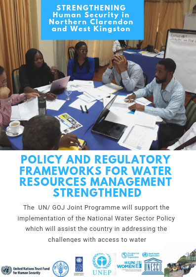 UNhumansecurity's tweet image. During #WASAG Forum on #WaterScarcity we highlight the #UNTFHS Jamaica programme that addressed water insecurity through interventions to mainstream gender equality and enhance capacities in rainwater harvesting , disaster risk reduction and sustainable agriculture.