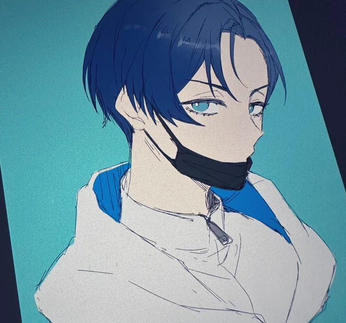黒マスク良すぎたなの落書き 