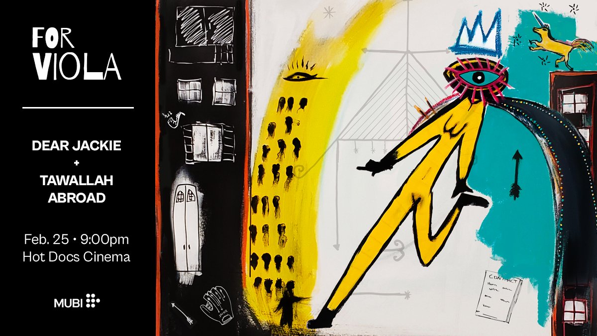 For Viola is growing up and making friends.🥹

We're thrilled to partner with <a href="/mubicanada/">MUBI Canada</a> on another dynamite pairing: <a href="/henripardo/">Henri Pardo</a>'s DEAR JACKIE + <a href="/shharine/">sharine taylor</a>'s TAWALLAH ABROAD!

Also thrilled to have <a href="/angelynsayshi/">angelyn francis</a> hosting!

*Free* tickets + details via:
hotdocs.ca/whats-on/films…