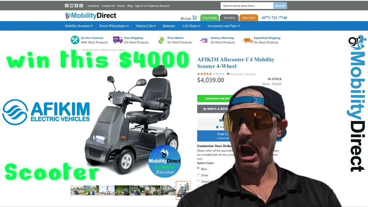 MobilityDustin's tweet image. We are trying to #Donate a #scooter with over $4000

Check out the #Mobility Scooter #Sales #Youtube #channel to enter!  @HME_News @AmputeeNews @wsvn @KHNews @johnpringdns @WPLGLocal10 

Link below 👇👇
youtube.com/watch?v=26NKh0…