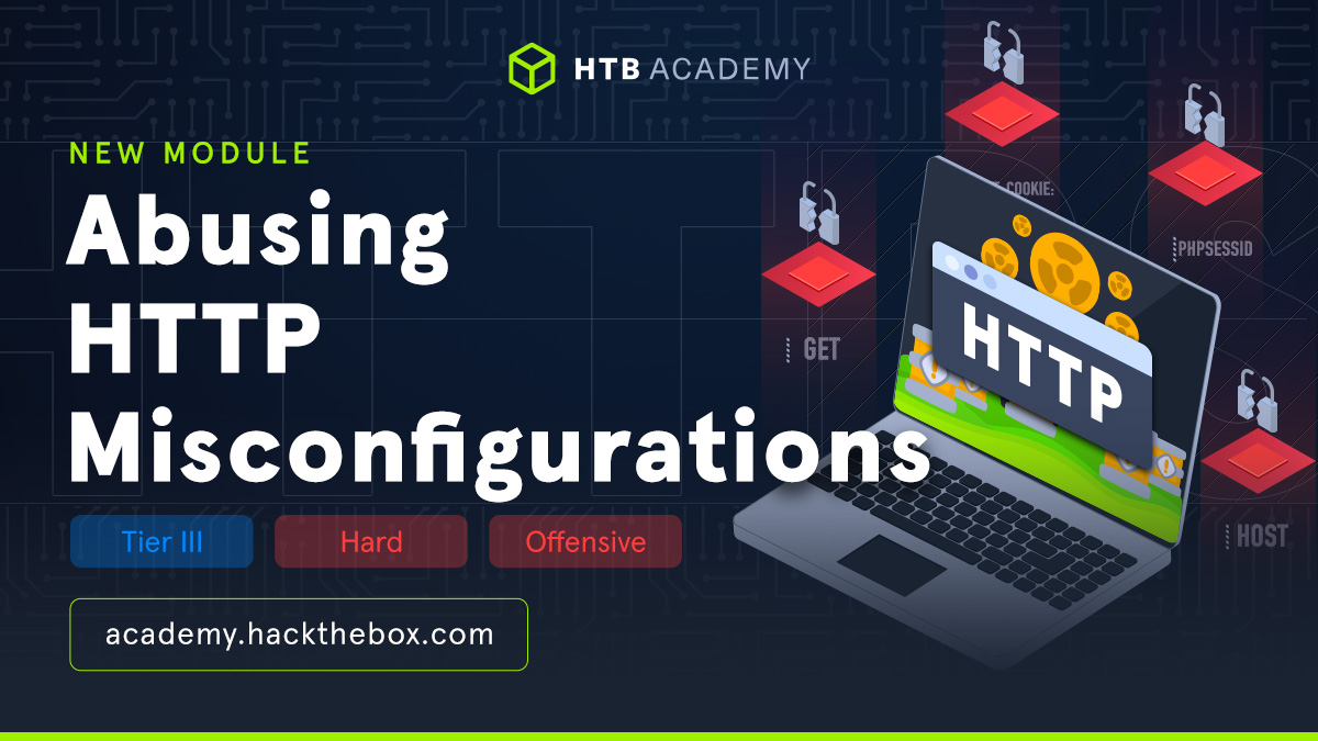 One is one, two is fun, three is a house full... yes, we're talking about #HTTP vulnerabilities! 🔓
A new module on #HTBAcademy will help identify, exploit, and prevent:
✅ Web Cache Poisoning
✅ Host Header Vulnerabilities
✅ Session Puzzling 
Start now: bit.ly/40Yh8dp