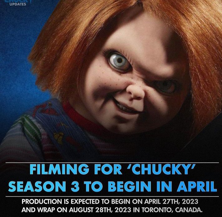 Happy Friday from the most notorious psychotic serial killer doll himself who comes to deliver a message #chucky #chuckyseason3 will start filming April 27th In Toronto Canada #chucky2021 #cutehorror #fyp #cultofchucky #chuckyandtiffany #childsplay2 #classichorrormovies
